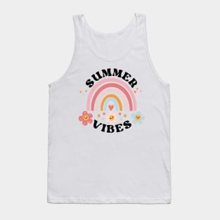 Summer vibes a cute vintage groovy summer time design Tank Top